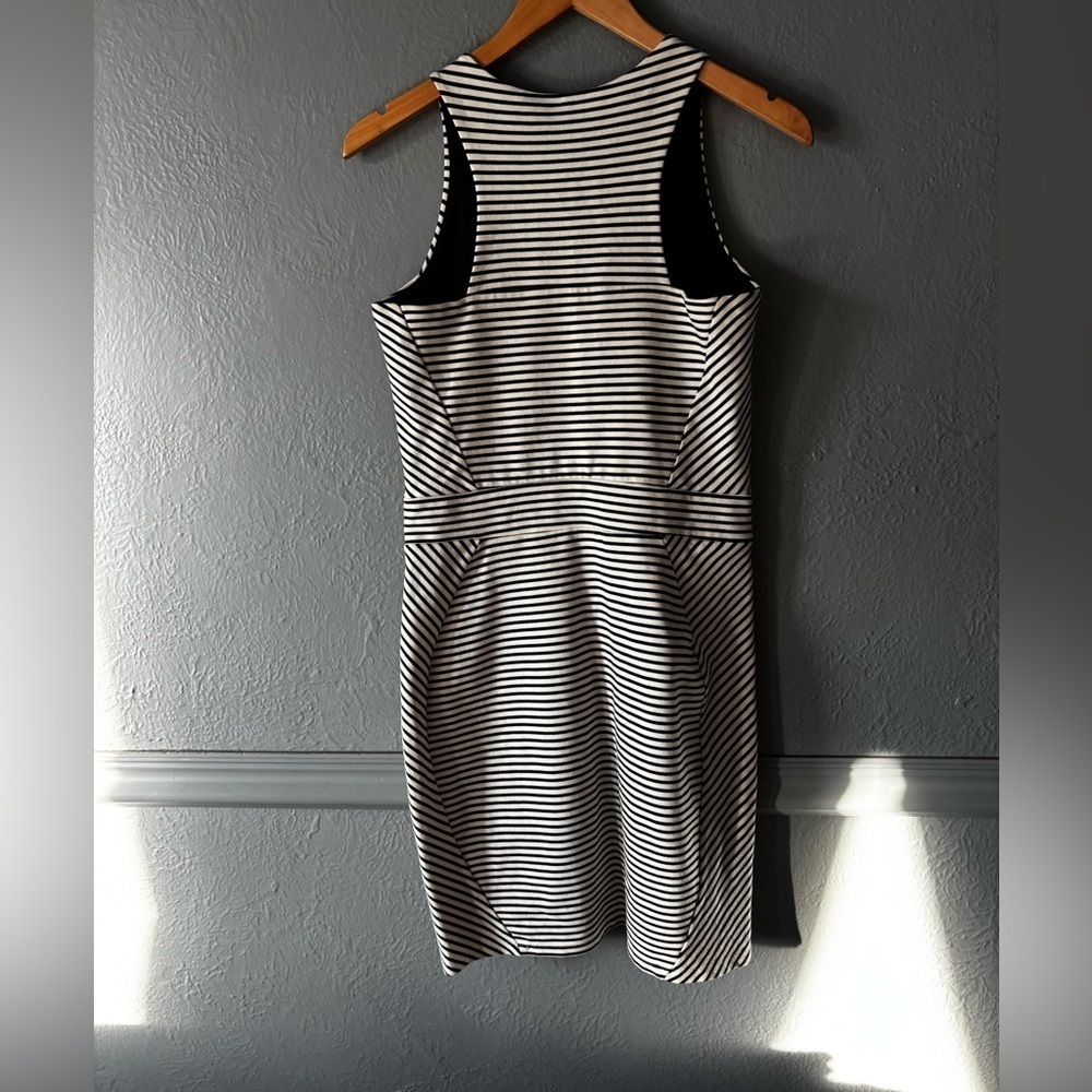 Toad & Co Striped Tank Dress Stretch Knit Sleeveless Black White Size S - Picture 10 of 12